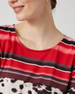 Shirt mit Animal-Streifen-Druck