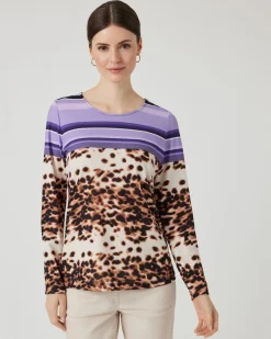 Shirt mit Animal-Streifen-Druck