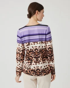 Shirt mit Animal-Streifen-Druck