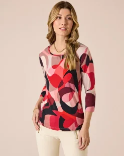 Shirt mit 3/4 Arm und Druck