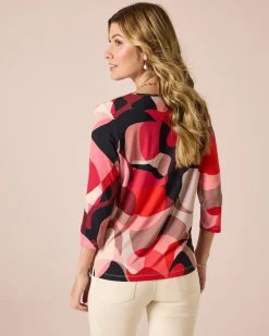 Shirt mit 3/4 Arm und Druck