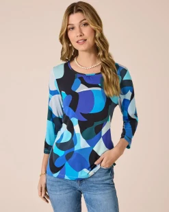 Shirt mit 3/4 Arm und Druck