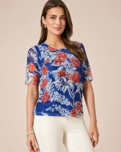 Shirt mit bedruckter Spitze