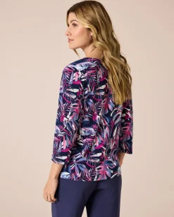 Shirt mit Blätterdruck