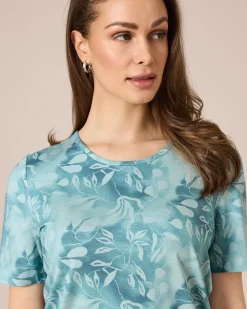 Shirt mit Blätter-Print