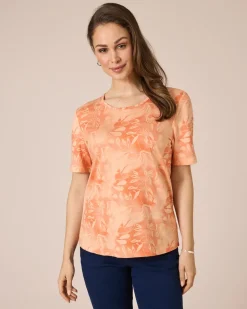 Shirt mit Blätter-Print