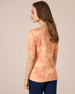 Shirt mit Blätter-Print