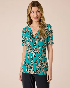 Shirt mit Blumen-Animaldruck