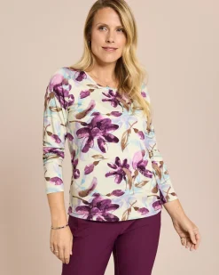 Shirt mit Blumen-Druck