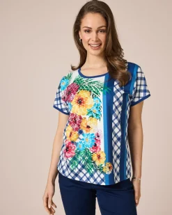 Shirt mit Blumen-Druckmix