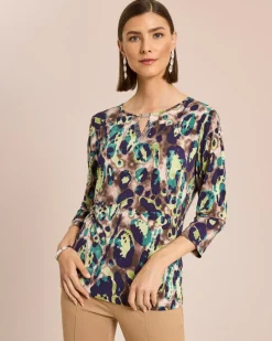 Shirt mit buntem Leodprint
