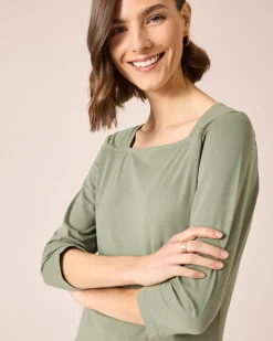 Shirt mit Carré-Ausschnitt