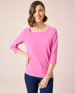 Shirt mit Carré-Ausschnitt