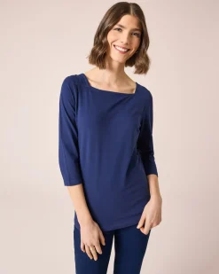 Shirt mit Carré-Ausschnitt