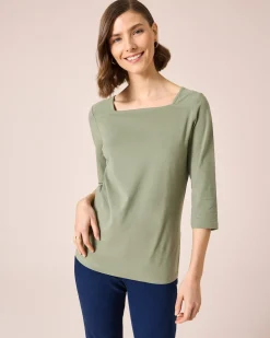Shirt mit Carré-Ausschnitt