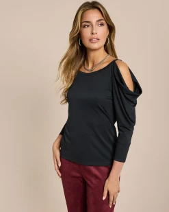 Shirt mit drapierten Ärmeln