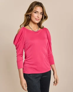 Shirt mit drapierten Ärmeln