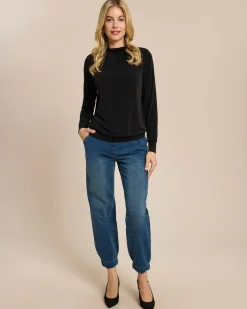 Shirt mit Drapierung am Hals