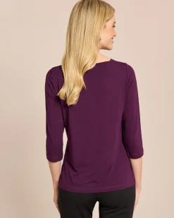 Shirt mit elegantem U-Boot-Ausschnitt