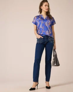 Shirt mit Fantasie-Druckmix