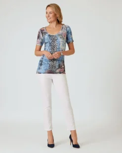 Shirt mit Fantasie-Druckmix