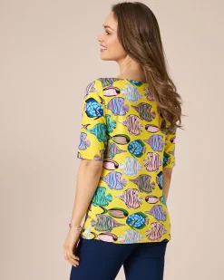 Shirt mit Fische-Druck