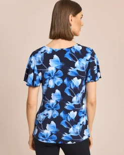 Shirt mit Flügelärmel und Blumendruck