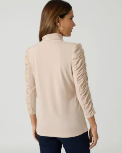 Shirt mit gerafftem Arm