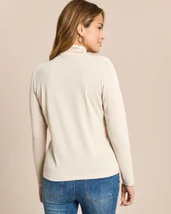 Shirt mit gerafftem Ausschnitt