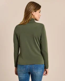 Shirt mit gerafftem Ausschnitt