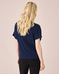Shirt mit geraffter Schulterpartie
