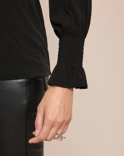 Shirt mit gesmoktem Ärmel