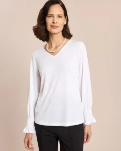 Shirt mit gesmoktem Ärmel