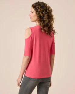 Shirt mit Glitzer Cut Out