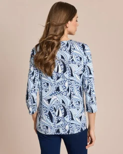 Shirt mit grafisch-floralem Print