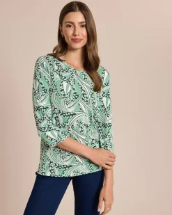 Shirt mit grafisch-floralem Print