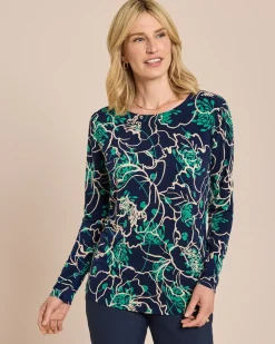 Shirt mit großem Blumendruck