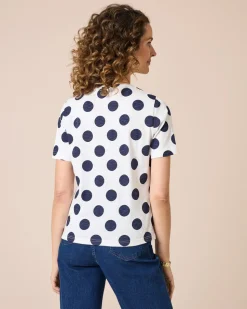 Shirt mit großen Punkte-Druck