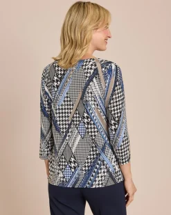 Shirt mit Hahnentritt-Design