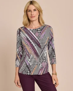Shirt mit Hahnentritt-Design