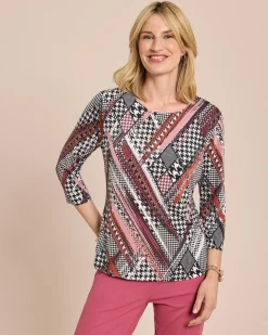 Shirt mit Hahnentritt-Design