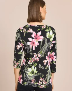 Shirt mit Kettendeko am Ausschnitt