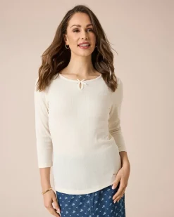 Shirt mit Keyhole und Schleife