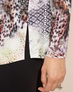 Shirt mit Knopfleiste und Kelchkragen