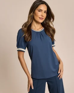 Shirt mit Kragen- und Ärmeldetails