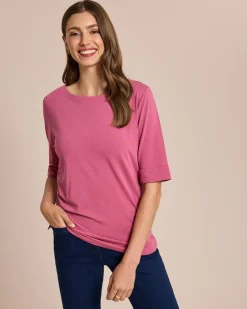 Shirt mit langem Halbarm und Umschlag