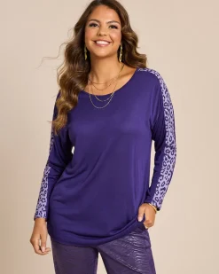 Shirt mit Leo Print Detail