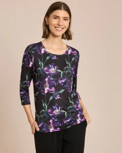 Shirt mit Liliendruck