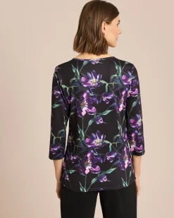 Shirt mit Liliendruck