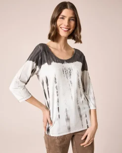 Shirt mit Mandala-Druck und Spitze